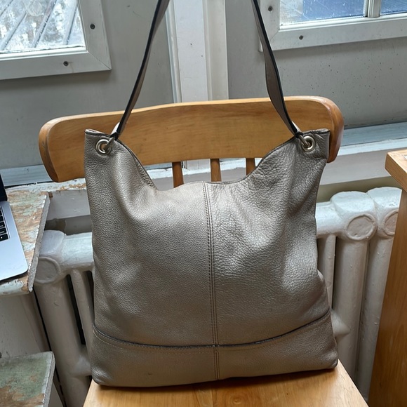 Banana Republic Metallic Leather Bag - Picture 1 of 9